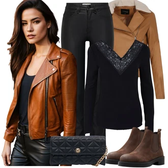 Outfity na zimu s Černá/Tmavě modrá/Hnědá/Bílá Taška Přes Rameno/Bagetová taška/Peněženka/Malá Taška/Sportovní Taška Přes Rameno/Ledvinka/Dopisová peněženka orsay "Zimní outfit pro volný čas"