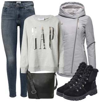 Zima Outfit s Černá Šněrovací Kozačka/Trekingová Bota/Nepromokavá kozačka/Vycpaná kozačka/Teniska Zimní Tenisky/Nepromokavá Bota/Zimní Kozačka/Zimní kotníková bota/Kožené pánské obuv Rieker "Zimní outfity"