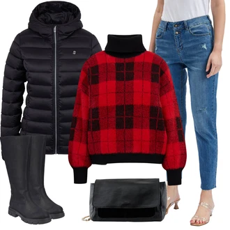 Outfity na zimu Rovná noha Džínovina s Modrá/Světle modrá orsay "Zimní outfity"