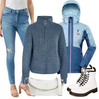 sníh Outfit s Modrá/Světle modrá/Tyrkysový alpine pro "Zimní outfity"