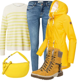 Outfit s Žlutá Nepromokavé Bund/Letní Bund/Jarní bunda/Plachtařská bunda/Funkční Bunda Ragwear "Zimní outfity"