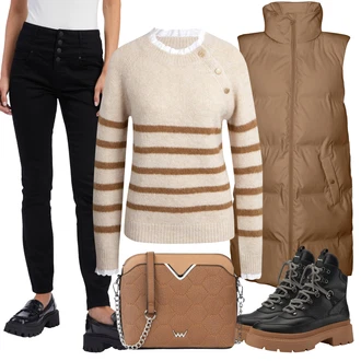 Prodyšné Outfit s Černá Šněrovací Kozačka na Platformě/Teniska na platformě/Bojová Bota/Trekingová Bota/Kožená kotníková bota/Zimní Tenisky/Chunky Tenisky/Šněrovací Kotníková Bota/Zimní kotníková bota Tamaris "Zimní outfity"