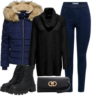 Outfity na zimu Mini s Tmavě modrá/Modrá Only "Zimní outfity"