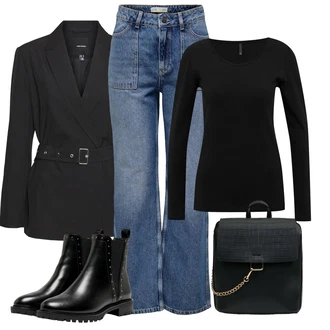Outfity na zimu s Černá/Tmavě modrá/Bílá Mini batoh/Taška/Pánská taška/Taška Na Notebook/Mini batoh/Brašna orsay "Zimní outfity"