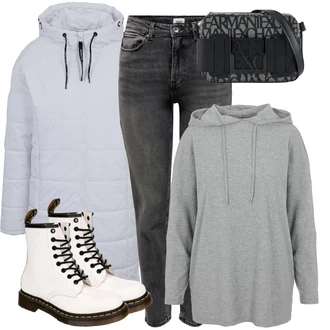 Outfit s Černá Dr. Martens "Zimní outfity"