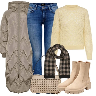 Outfity na zimu Pohodlný s Modrá/Tmavě modrá/Růžová/Bílá/Hnědá Only, Černá/Khaki/Hnědá/Tmavě zelená/Béžová/Tmavě hnědá/Šedá Vila "Zimní outfity"Look: Premium, Egirl, Elegantní, Bezešvé, Pohodlný, Měkká dívka, Trendový, Kovbojka, Sexy, Ležérní, Disko, Cool, Western, Traditional, Skotská, Chytrý příležitostný, Unisex, Nadrozměrné, Klasické