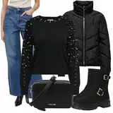 Vila Džíny s Širokými Nohavicemi Outfity image