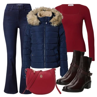 Kombinacije od trapera Zima sa Plava/Tamnoplava/Svjetloplava Puferica Jakna/Pernata Jakna/Donja Jakna/Jesenska jakna/Zimska Jakna Only "Zimski outfit"