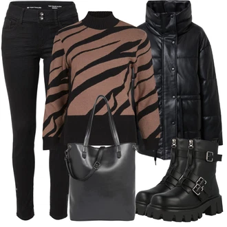 Black Outfits mit Tom Tailor "Zimski videz"