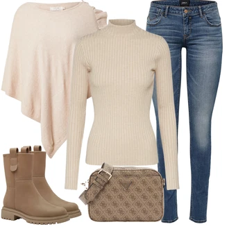 outfit mit Cream "Zimski videz"