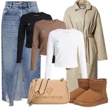 Skirt outfits Bež za dame image