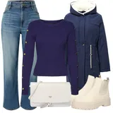 Hollister High Waist Džíny Outfity image