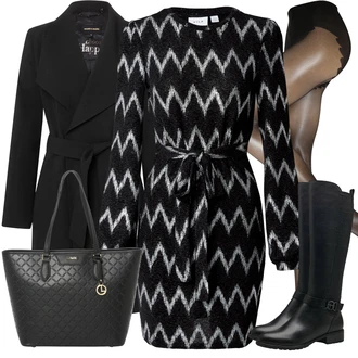 outfit mit Rjava Spodnje perilo HUNKEMÖLLER "Zimski videz"