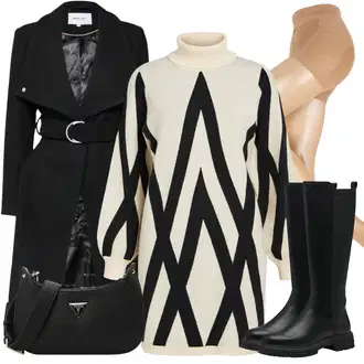 outfit mit Črna Tamaris "Zimski videz"