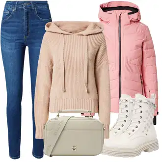 outfit mit Roza Funkcionalna Jakna CMP "Zimski videz"