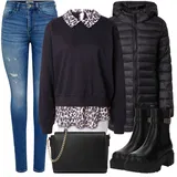 Černé Only Oversized Mikiny Outfity image