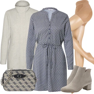 outfit mit Rjava/Bež/Zlati Športni dodatek/Nogavica proti trombozi/Hlačne nogavice velika velikost/Hlačne nogavice/Najlonska nogavica/Kompresijska nogavica Pieces "Zimski videz"