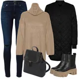 Denim outfits Baggy Zima za dame image