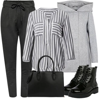 Black Outfits mit Siva Tom Tailor "Zimski videz"