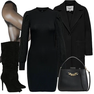 Outfity s botami s Černá Kozačka nad Kolena/Špičatá Kozačka/Kozačka Na Podpatku/Bota na klínku/Kozačka po Kolena/Dlouhá Kozačka/Bota se širokým nohavici/Plochá kozačka nad koleno Raid "Zimní outfity"