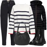 Outfiti s črnimi hlačami tipa 'mom jeans' image