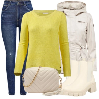 Denim outfits mit Temno modra/Modra Kavbojke z Razporkom/Usnjena Jakna/Usnjene Čevlje/Zimska jakna/Kavbojke na Poteg/Push up Kavbojke/Kavbojke Visokega Pasu/Kavbojke z Luknjo/Usnjene jakne/Ženske 7/8 Kavbojke/Gležnarji Only "Zimski videz"