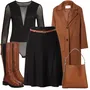 Červené Dlouhé Zimní Kabáty Outfity image