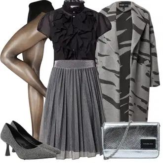 Nadrozměrné Dlouhé Outfit s Šedá/Tmavě zelená/Hnědá/Tmavě šedá/Světle šedá Přechodový Kabát/Letní Kabát/Oversize Kabát/Dlouhý kabát/Pletený Kabát/Midi Kabát/Kašmírový Kabát/Dlouhý Kabát/Dlouhý Zimní Kabát/Kožich Kabát river island "Zimní outfity"Look: Klasické, Cool, Jazz, Moderní, Mom, Příliš oblečený, Nadrozměrné, Univerzitní