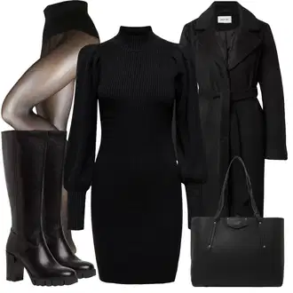 Black Outfits Dolg rokav Dolga mit Rjava/Temno rdeča/Črna/Vinsko rdeča/Rdeča Nakupovalna torba/Poslovna torba/Pisarniška torba/Vrečka za prenašanje Guess "Zimski videz"