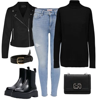 Outfity s botami GoGo s Světle modrá/Modrá Only "3939370"Look: Trendový, Měkká dívka, Sportovní, Bezešvé, Egirl, GoGo