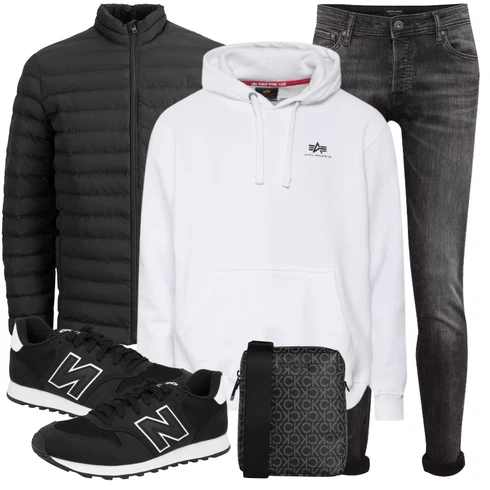 Schwarz/Dunkelgrau/Grau Strickjacke Gefüttert/Stehkragen-Strickjacke/Thermojacke/Kunstfaserjacke/Hybridjacke/Merinojacke/Verstaubare Jacke/Leichte Jacke/Isolationsjacke Jack & Jones kombinieren