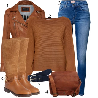 Hoja outfit mit Rjava/Temno rjava/Roza Vintage Usnjena Jakna/Jesenska jakna/Motoristična jakna/Jakna iz Umetnega Usnja/Usnjena Bomber Jakna/Usnjena Jakna/Pomladna jakna/Women's Uncategorized Oakwood "Zimski outfit"Look: Jahanje, Hoja