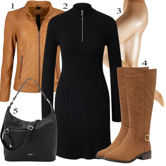 Skirt outfits mit Rumena/Rjava/Bež Plašč/Jakna Maze "Obleka za prosti čas"