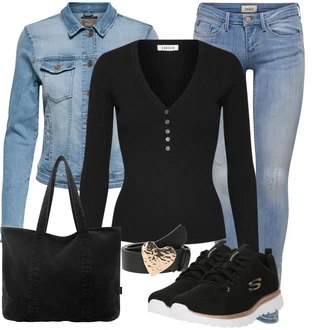 outfit mit Črna Pull&Bear "Obleka za prosti čas"