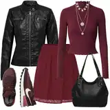 Krátké plisované sukně Podzim Outfity image