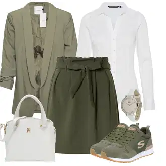 Outfit sa Siva/Pink/Krem/Bijela/Bež Ručni sat/Poklon set satova/Alat za satove/Džepni sat Lacoste "Moderan outfit za slobodno vrijeme"