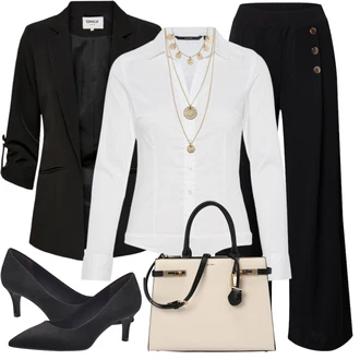 Outfity pro práci s Černá/Žlutá/Tmavě modrá Palazzo Kalhoty/Kalhoty s Vysokým Pasem/Kalhoty se Štěrbinou/Culotte Kalhoty/Široká Kalhoty/Mušelínové kalhoty/Tradiční Kalhoty/Marlene Kalhoty/Lněné Kalhoty Edited "Každodenní vzhled"