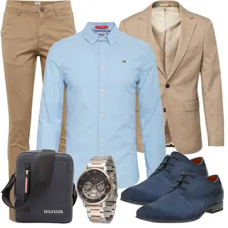 Outfit mit HellBlau/Blau Bluse Große Größe/Business Hemd/Casual Hemd/Jeanshemd/Hemdbluse/Buntes Hemd/Businesshemd Tommy Jeans "Business Outfit"