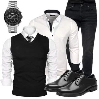 Outfit mit Pullunder iClosam "Business Outfit"