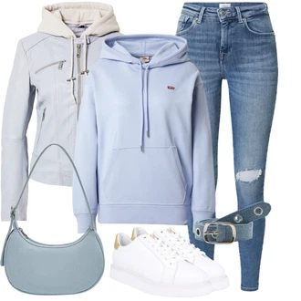 Outfit sa Bijela/Krem Tenisica Tenisice s patentnim zatvaračem sa strane/Kožna Tenisica/Tanka Tenisica/Ljetna Tenisica/Niska Tenisica Polo Ralph Lauren "Moderan outfit za slobodno vrijeme"