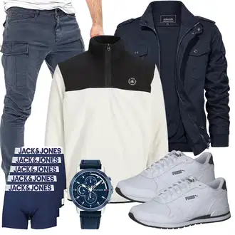 Elegant Outfit mit Blau/Dunkelblau/Grau Boyfriend Hose/Chino Hose/FreizeitHose/Löcherne Hose/Skinny Hose/Cargo-JoggingHose/Kurze Hose/Capri/CargoHose/Cargo Short/Slim Hose Yazubi "Casual Outfit"Look: Empire, Moderne, Smart Casual, Coole, Schön, Casual, Workwear, Techno, Nahtlos, Trendige, Unisex, Elegant
