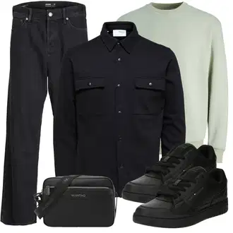 Casual Outfits Elegant mit Schwarz/Braun/Grau Umhängetasche/Mannstasche/Tragetasche/Reisetasche valentino "Casual Outfit"Look: Indoor, Classic, Büro, Vintage, Premium, Retro, Old Money, Festlich, Elegant