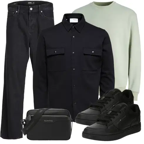 Schwarz/Dunkelblau/Grau Business Hemd/Hemdbluse/Casual Hemd/Businesshemd/Jeanshemd/Flanellhemd/Bluse Große Größe SELECTED HOMME kombinieren mit Schwarz/Dunkelblau/Grau Business Hemd/Hemdbluse/Casual Hemd/Businesshemd/Jeanshemd/Flanellhemd/Bluse Große Größe SELECTED HOMME
