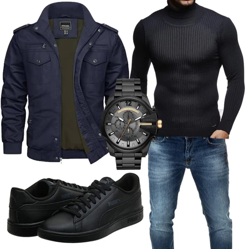 Schwarz/Blau Puma kombinieren