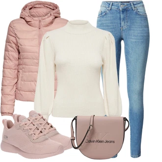 Outfit s Růžová Bota na fitness/Běžecká bota/Gymnastická bota/Tréninková bota Skechers "Každodenní vzhled"