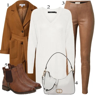 outfit mit Bela Cream "Obleka za prosti čas"