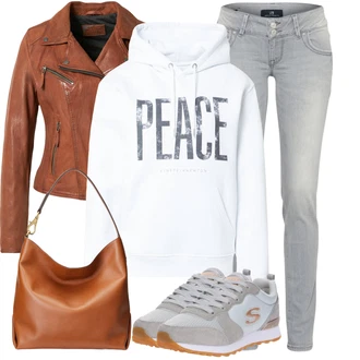 Outfity pro zábavu Hippie s Bílá/Stříbrný/Světle modrá Nezařazené einstein & newton "Lehký outfit"Look: Krásný, Hip Hop, Rap, Kpop, Hippie, Skater