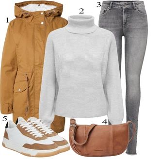 Turtleneck outfits mit Bela "Obleka za prosti čas"