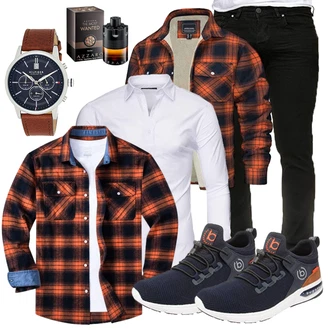 Outfit mit Rot/Orange/Braun Plüsch Pullover/Samt Pullover/Polo-Pullover/Vintage Pullover/Wollpullover/Thermo Pullover/Winterpullover/Women's Fleece Sweatshirts/Sweatjacke/Pullover mit Stehkragen TACVASEN "Cool Outfit"