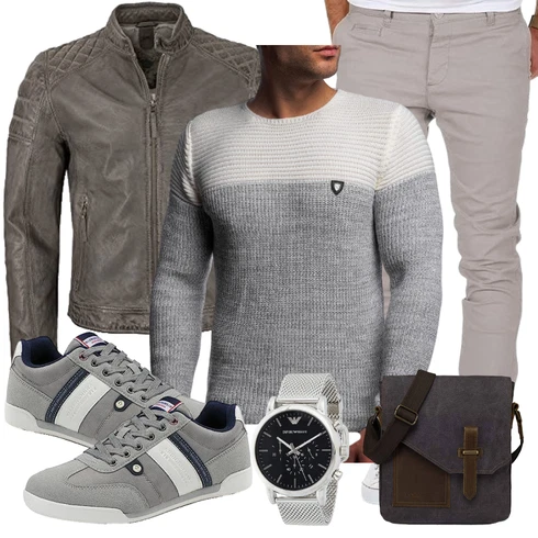 Grau/Khaki/Dunkelbraun/Braun Jacke mit Seitlichem Reißverschluss/Leder Bomberjacke/KunstLederjacke/Motorradjacke/Bikerjacke/Vintage Lederjacke/Lederjacke Gipsy kombinieren